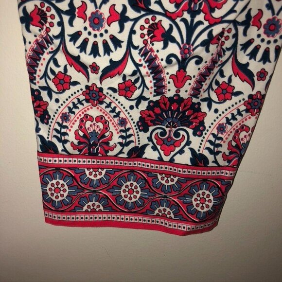 Loft Womens Original Crop Fit Patterned Pants Size 4 Floral Paisley - Picture 8 of 8